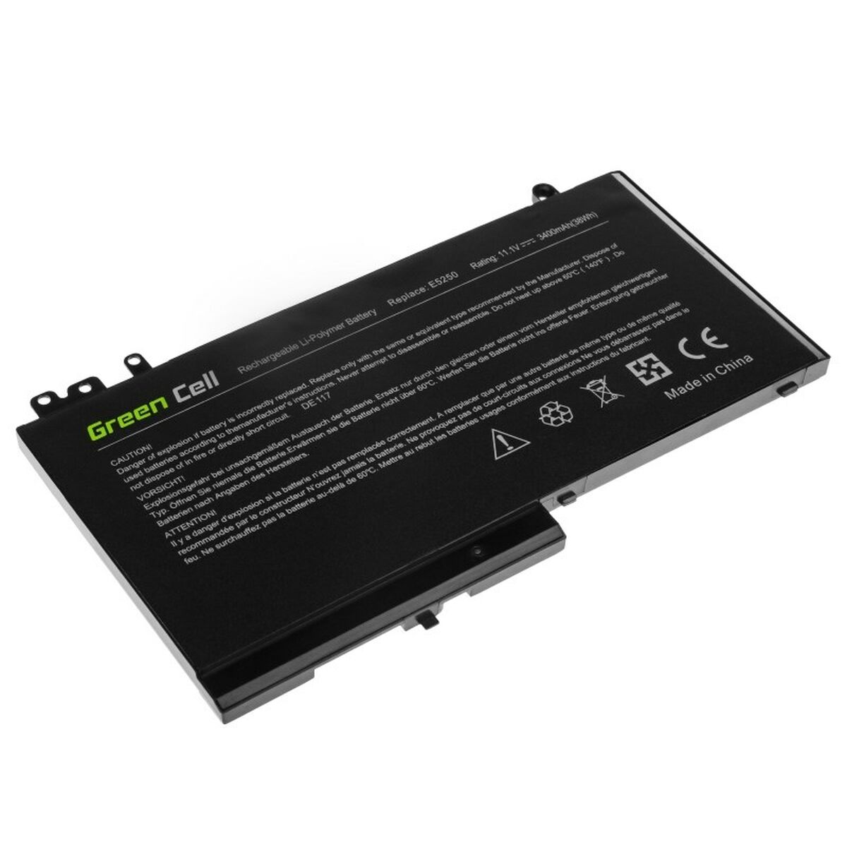Sülearvuti aku Green Cell DE117 Must 3400 mAh